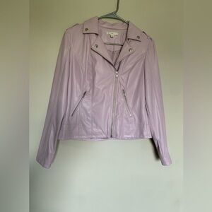 Cato Women's Lavender Faux Leather Jacket